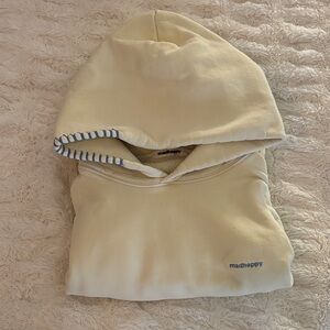 Madhappy Off-White Hoodie with Blue Accents